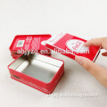 red printed metal business cards packaging box